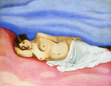 Копия картины "nude in bed" художника "валлотон феликс"