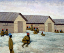 Репродукция картины "senegalese soldiers at camp de mailly" художника "валлотон феликс"