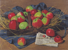 Репродукция картины "apples" художника "валлотон феликс"