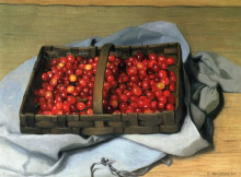 Репродукция картины "basket of cherries" художника "валлотон феликс"