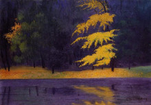Репродукция картины "the lake in the bois de boulogne" художника "валлотон феликс"