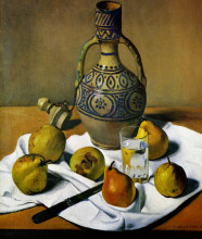 Репродукция картины "moroccan jug and pears" художника "валлотон феликс"