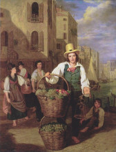 Репродукция картины "venetian fruit seller" художника "вальдмюллер фердинанд георг"