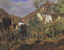 Копия картины "the neighbors" художника "вальдмюллер фердинанд георг"