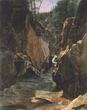 Репродукция картины "rettenbach-gorge at ischl" художника "вальдмюллер фердинанд георг"