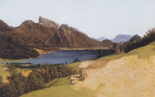 Копия картины "lake fuschel with schafberg" художника "вальдмюллер фердинанд георг"