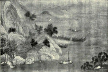 Копия картины "scene on the wang ch‘uan" художника "ван вэй"