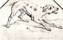 Картина "dog" художника "ван гог винсент"