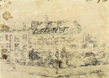 Репродукция картины "vincent&#39;s boarding house in hackford road, brixton, london" художника "ван гог винсент"