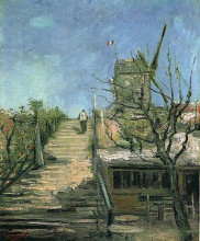 Картина "windmill on montmartre" художника "ван гог винсент"
