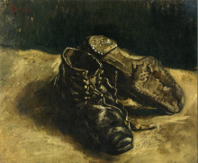 Репродукция картины "a pair of shoes" художника "ван гог винсент"
