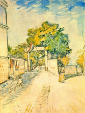 Репродукция картины "entrance to the moulin de la galette" художника "ван гог винсент"