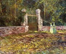 Картина "entrance to the voyer-d&#39;argenson park at asnieres" художника "ван гог винсент"