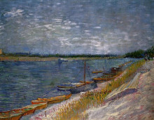 Копия картины "moored boats" художника "ван гог винсент"