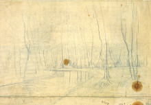 Репродукция картины "park view" художника "ван гог винсент"