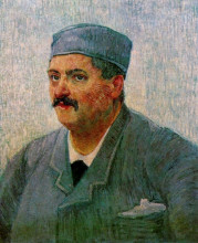 Картина "portrait of a man with a skull cap" художника "ван гог винсент"