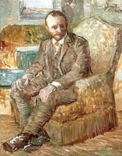 Копия картины "portrait of the art dealer alexander reid, sitting in an easy chair" художника "ван гог винсент"