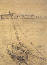 Картина "sailing boat on the seine at asnieres" художника "ван гог винсент"