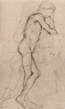 Репродукция картины "standing male nude" художника "ван гог винсент"