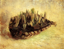 Репродукция картины "still life with a basket of crocuses" художника "ван гог винсент"