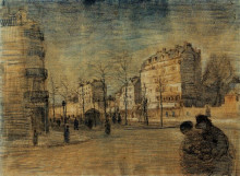Репродукция картины "the boulevard de clichy" художника "ван гог винсент"