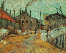 Репродукция картины "the factory at asnieres" художника "ван гог винсент"