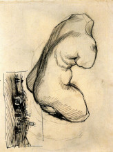 Репродукция картины "torso of venus and a landscape" художника "ван гог винсент"