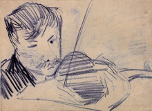 Копия картины "violinist seen from the front" художника "ван гог винсент"