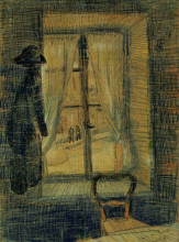 Копия картины "window in the bataille restaurant" художника "ван гог винсент"