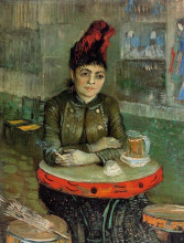 Репродукция картины "woman in the &#39;cafe tambourin&#39;" художника "ван гог винсент"