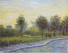 Картина "way in the voyer d&#39;argenson park in asnieres" художника "ван гог винсент"