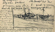 Копия картины "beach and sea" художника "ван гог винсент"