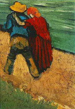 Копия картины "two lovers, arles (fragment)" художника "ван гог винсент"