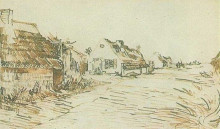 Репродукция картины "cottages in saintes-maries" художника "ван гог винсент"