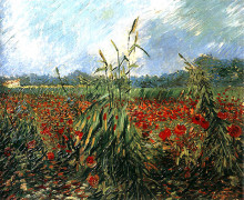 Картина "green ears of wheat" художника "ван гог винсент"