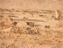 Картина "harvest landscape" художника "ван гог винсент"