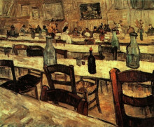 Репродукция картины "interior of a restaurant in arles" художника "ван гог винсент"