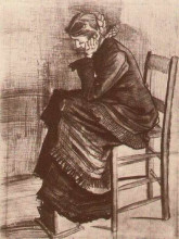 Картина "bent figure of a woman" художника "ван гог винсент"