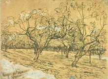 Копия картины "orchard with blossoming plum trees (the white orchard)" художника "ван гог винсент"