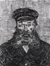 Репродукция картины "portrait of the postman joseph roulin" художника "ван гог винсент"