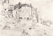 Репродукция картины "ruins of montmajour" художника "ван гог винсент"