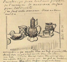 Репродукция картины "still life with coffee pot" художника "ван гог винсент"