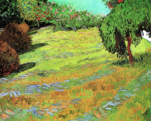 Репродукция картины "sunny lawn in a public park" художника "ван гог винсент"