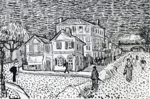 Репродукция картины "the artist&#39;s house in arles" художника "ван гог винсент"