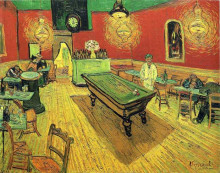 Репродукция картины "the night cafe" художника "ван гог винсент"