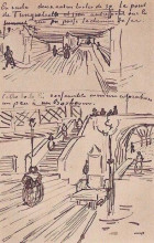 Картина "the viaduct and the trinquetaille bridge" художника "ван гог винсент"