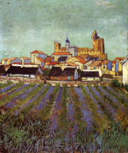 Картина "view of saintes-maries" художника "ван гог винсент"