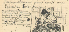 Репродукция картины "woman reading a novel" художника "ван гог винсент"