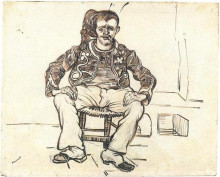 Картина "zouave sitting, whole figure" художника "ван гог винсент"
