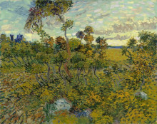 Репродукция картины "sunset at montmajour" художника "ван гог винсент"